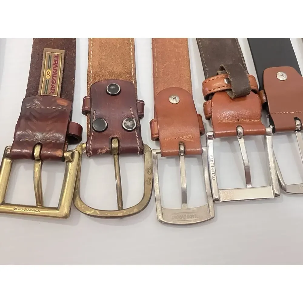 Leather Belt Lot Of 10 Western Embossed Tooled Dress Italy Mexico RESALE/REPAIR